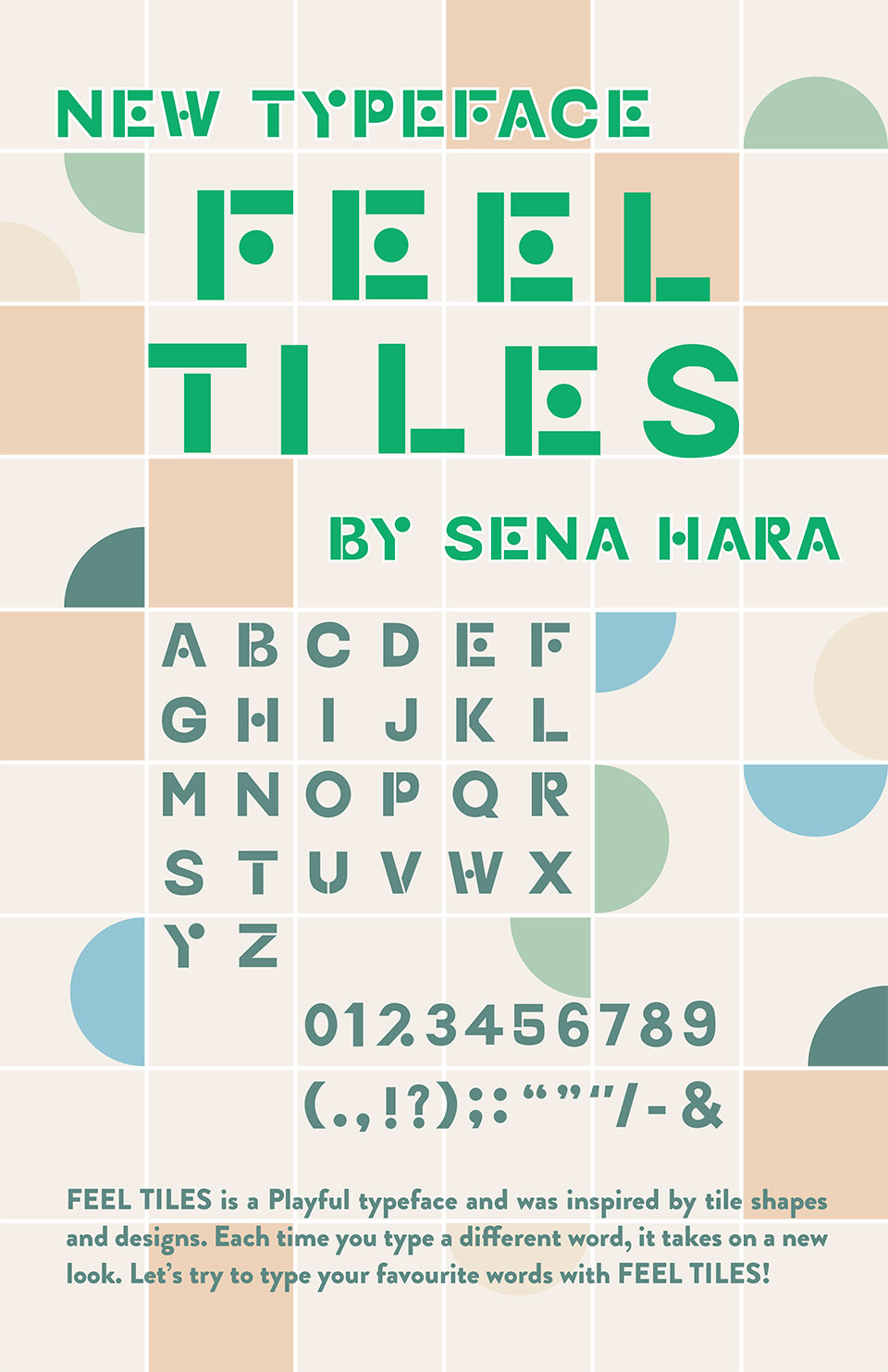 picture for the Feel tiles typeface creation project